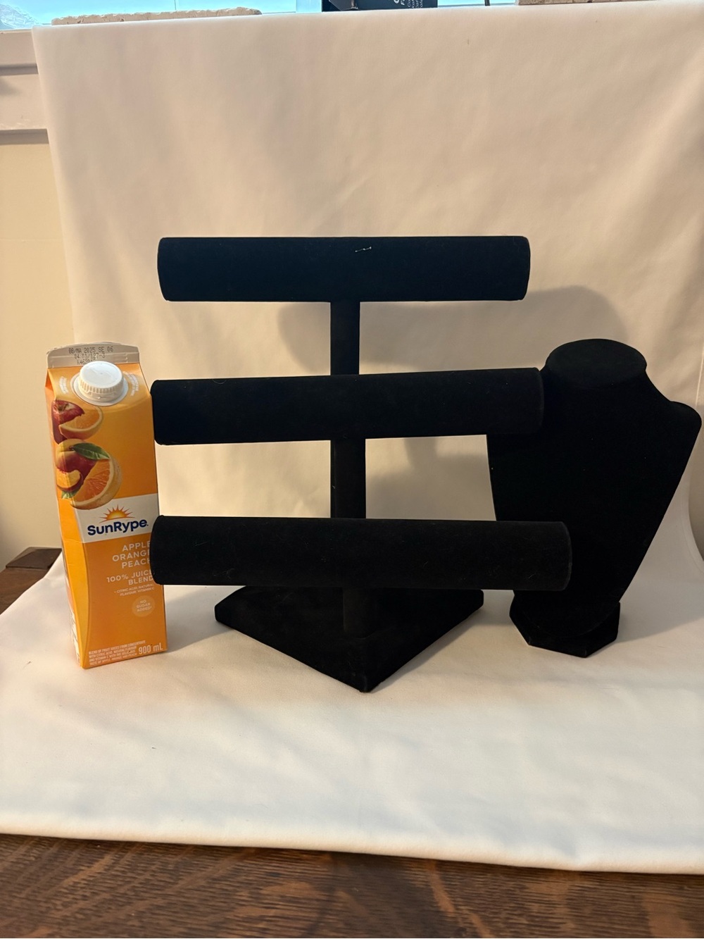 2- velvet Jewellery stands